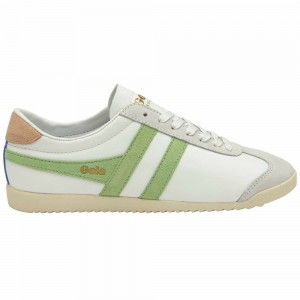 Gola Classics Bullet Pure Women Sneakers White / Green / Pink | MYRBDP103