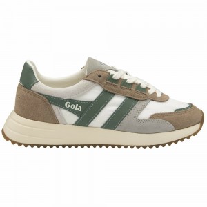 Gola Classics Chicago Women Sneakers White / Olive | PMBWQT652