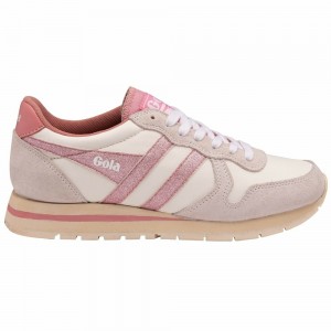 Gola Classics Daytona Glitter Women Sneakers White / Light Pink | XALMJQ012