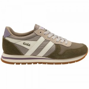 Gola Classics Daytona Women Sneakers Grey / Khaki / White | RDLINM754