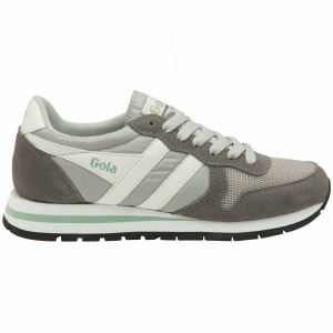 Gola Classics Daytona Women Sneakers Light Grey / Grey / White | QHDZUA172