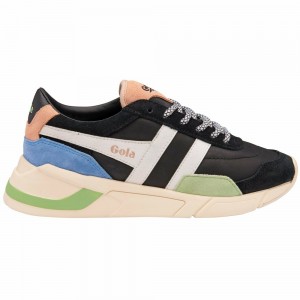 Gola Classics Eclipse Trident Women Sneakers Black / Green / Blue | XYIDGF260