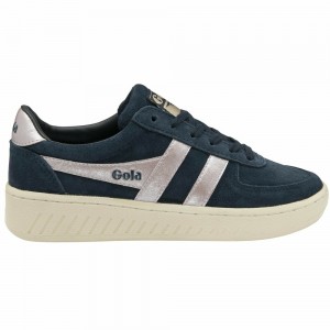 Gola Classics Grandslam Flame Women Sneakers Navy / Pink | DHUALT321