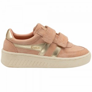 Gola Classics Grandslam Pearl Strap Kids' Sneakers Pink | XDUJLW923