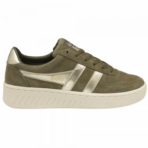 Gola Classics Grandslam Pearl Women Sneakers Khaki | DSMBKY548