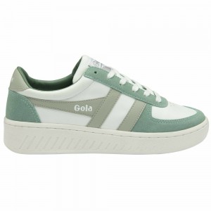 Gola Classics Grandslam Pure Women Sneakers White / Green White / Light Grey | ANWKGD246