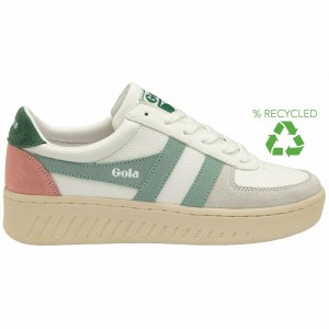 Gola Classics Grandslam Trident Women Sneakers White / Green White | XKMRCE547