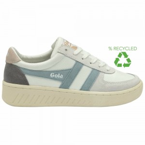 Gola Classics Grandslam Trident Women Sneakers White / Blue | JTLZDY479