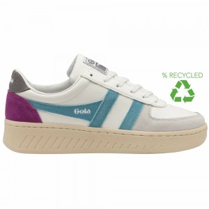 Gola Classics Grandslam Trident Women Sneakers White / Grey | EJBHKX183