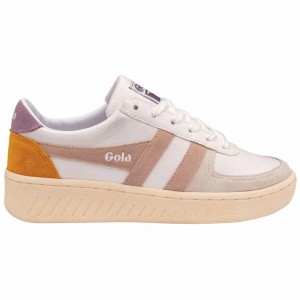 Gola Classics Grandslam Trident Women Sneakers White | XEJFRB749