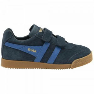 Gola Classics Harrier Strap Kids' Sneakers Navy / Blue | YIZSTC803