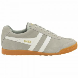 Gola Classics Harrier Suede Men Sneakers Light Grey / White | OCELNJ803