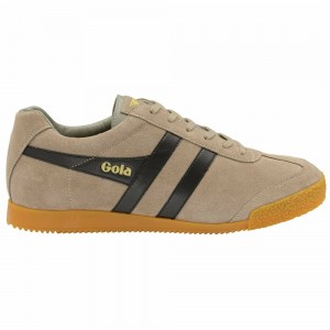 Gola Classics Harrier Suede Men Sneakers Black | MRLWBA379