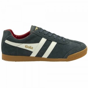 Gola Classics Harrier Suede Men Sneakers White / Deep Red | VUOTZG456