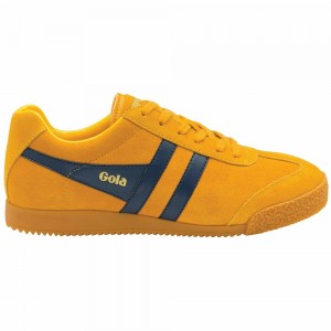 Gola Classics Harrier Suede Men Sneakers Orange / Navy | RXKQNL821