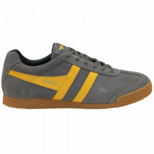 Gola Classics Harrier Suede Men Sneakers Grey / Orange / Navy | TADIGR932