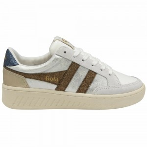 Gola Classics Superslam Blaze Women Sneakers White / Copper / Navy | ZRAFLH136