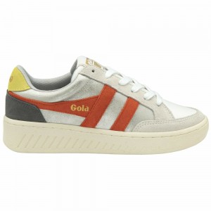 Gola Classics Superslam Blaze Women Sneakers Silver / Coral | WIMCQL863