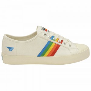 Gola Vegan Classics Coaster Rainbow Women Sneakers White / Multicolor | TZXASN089