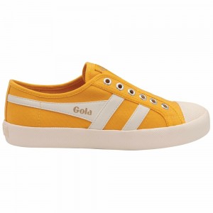 Gola Vegan Classics Coaster Slip Women Sneakers Orange / White | KIZCEN132