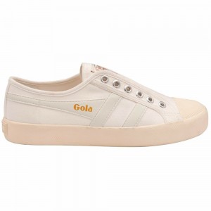 Gola Vegan Classics Coaster Slip Women Sneakers White / White | KACFSV931