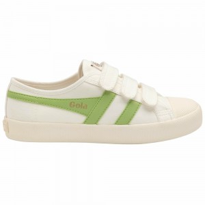 Gola Vegan Classics Coaster Strap Women Sneakers White / Green | TGXPQE452