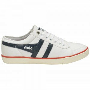 Gola Vegan Classics Comet Plimsoll Men Sneakers White / Navy / Red | WBJDLK723