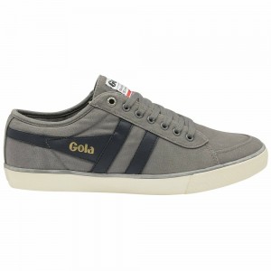 Gola Vegan Classics Comet Plimsoll Men Sneakers Grey / Navy | ICDHRJ407