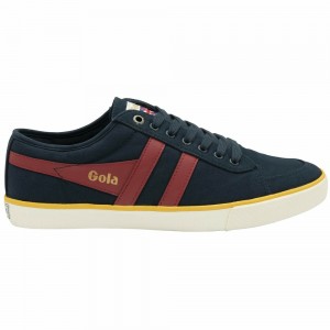 Gola Vegan Classics Comet Plimsoll Men Sneakers Navy / Deep Red / Orange | DSTCRU193