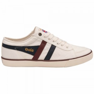 Gola Vegan Classics Comet Plimsoll Men Sneakers White / Navy / Burgundy | BNMVPY964