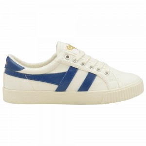 Gola Vegan Classics Tennis Mark Cox Women Sneakers White / Blue | WRHYKN958