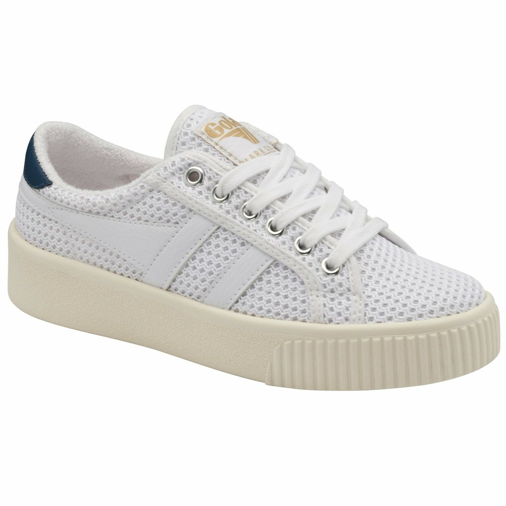 Gola Classics Baseline Mark Cox Mesh Women Sneakers White / Blue | CRHZTV065