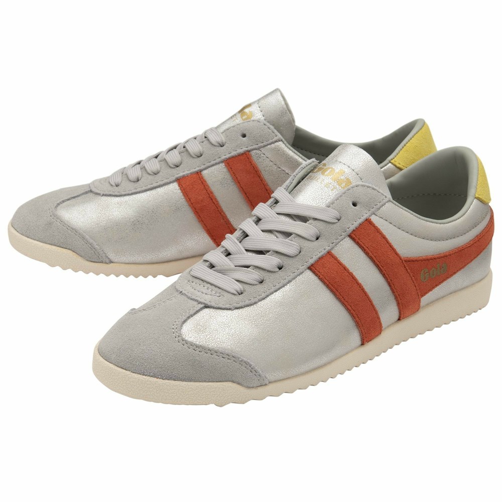 Gola Classics Bullet Blaze Women Sneakers Silver / Coral | DILVEJ526