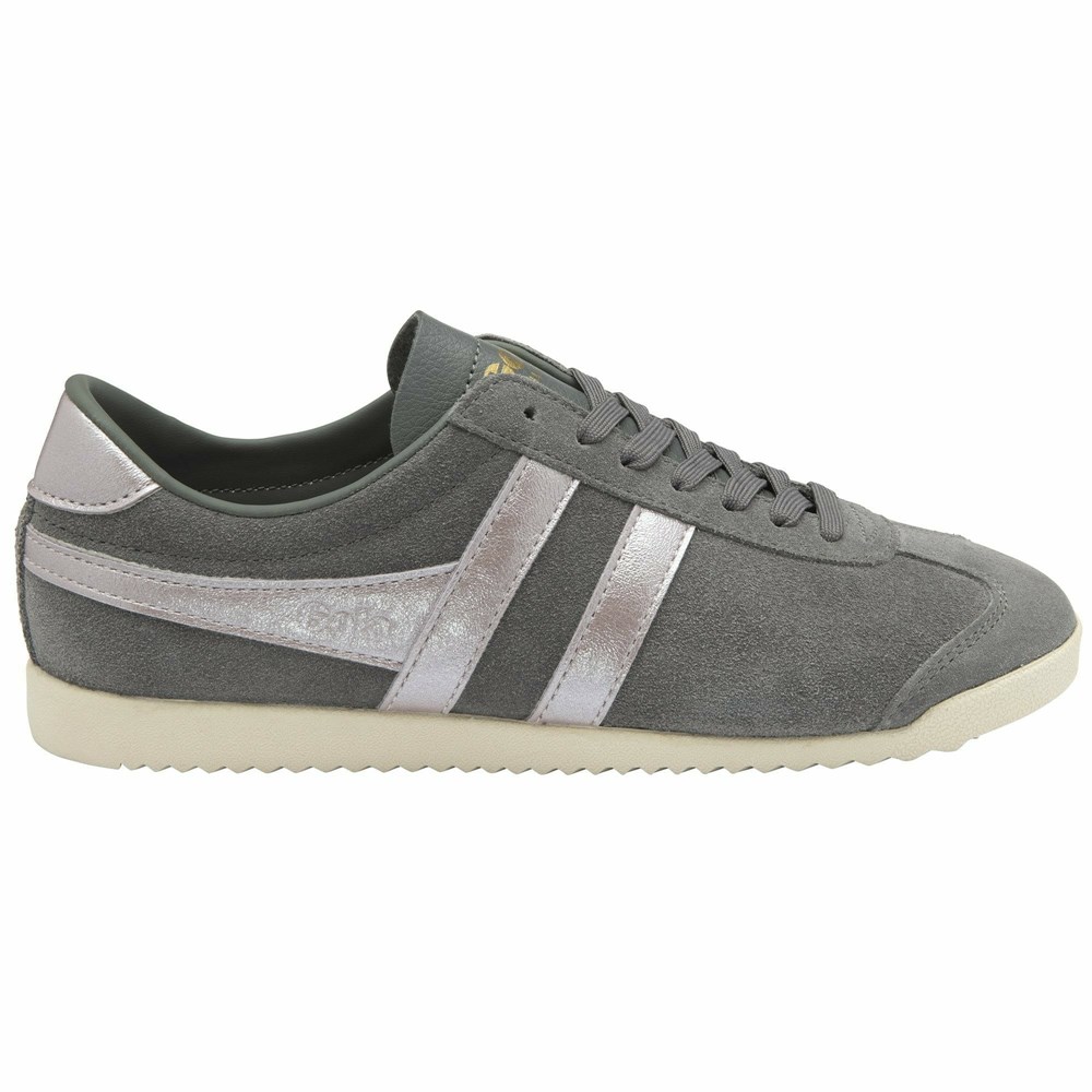 Gola Classics Bullet Flame Women Sneakers Grey / Light Pink | UYLCJT972