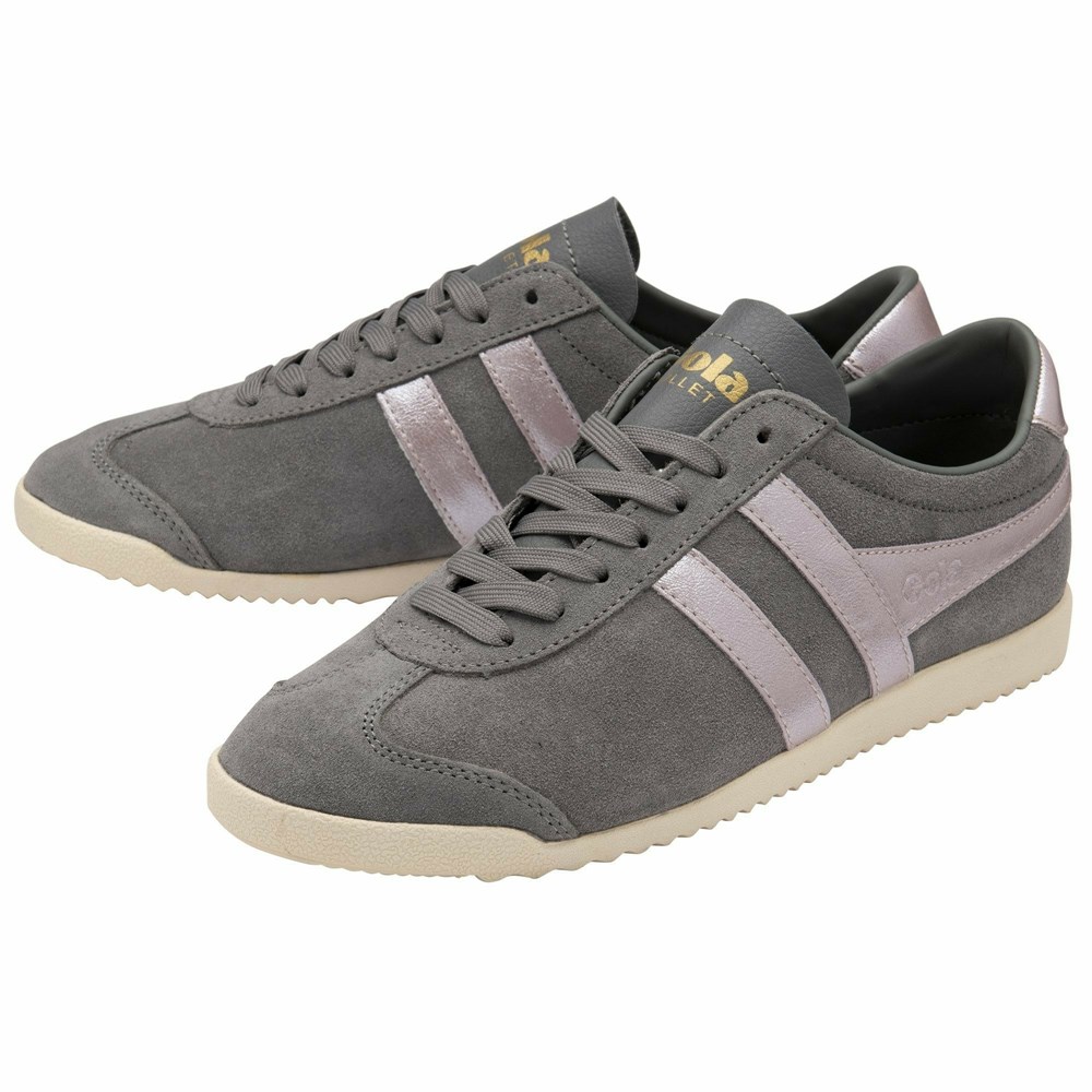 Gola Classics Bullet Flame Women Sneakers Grey / Light Pink | UYLCJT972