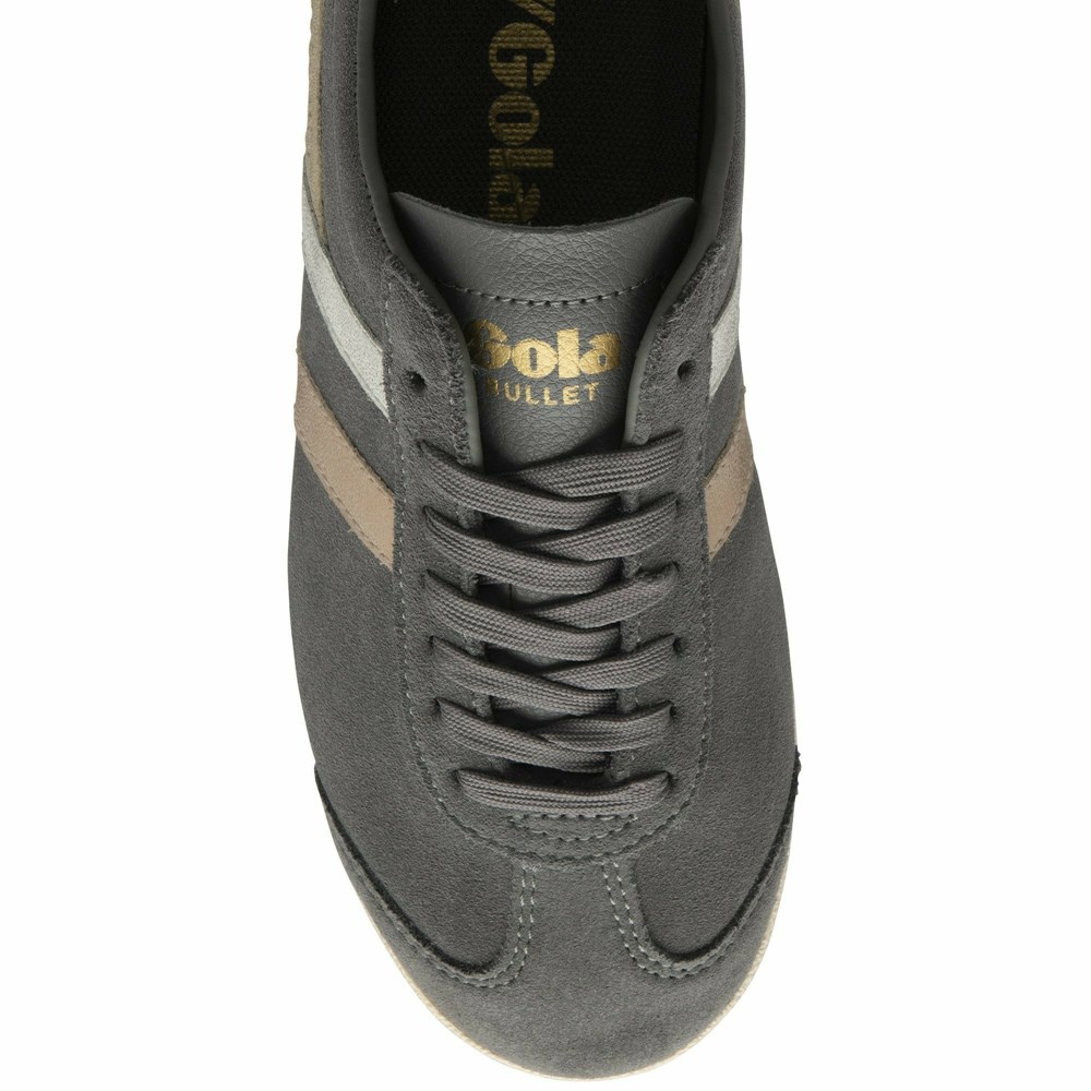 Gola Classics Bullet Mirror Trident Women Sneakers Grey / Silver / Gold | QTSBKC763