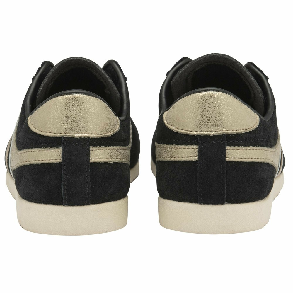 Gola Classics Bullet Mirror Trident Women Sneakers Black / Silver / Gold | DZAWUR216