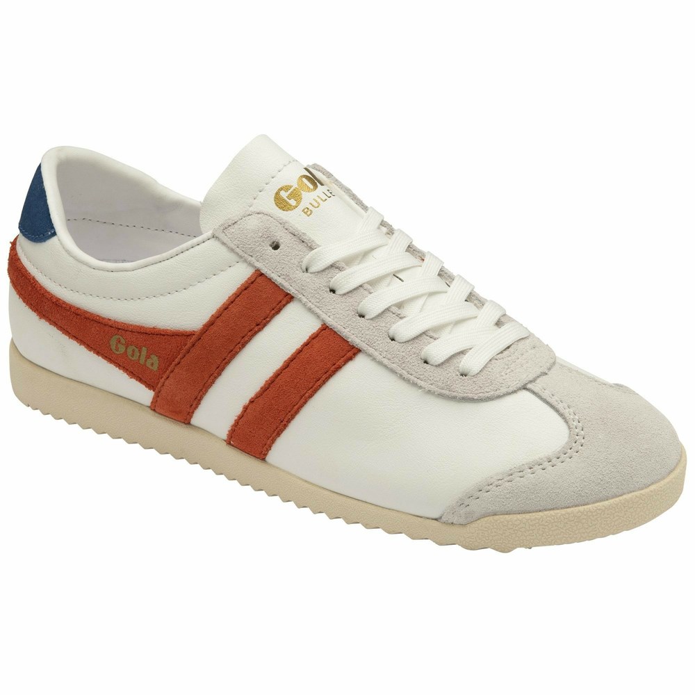 Gola Classics Bullet Pure Women Sneakers White / Coral / Blue | KTIVRX749