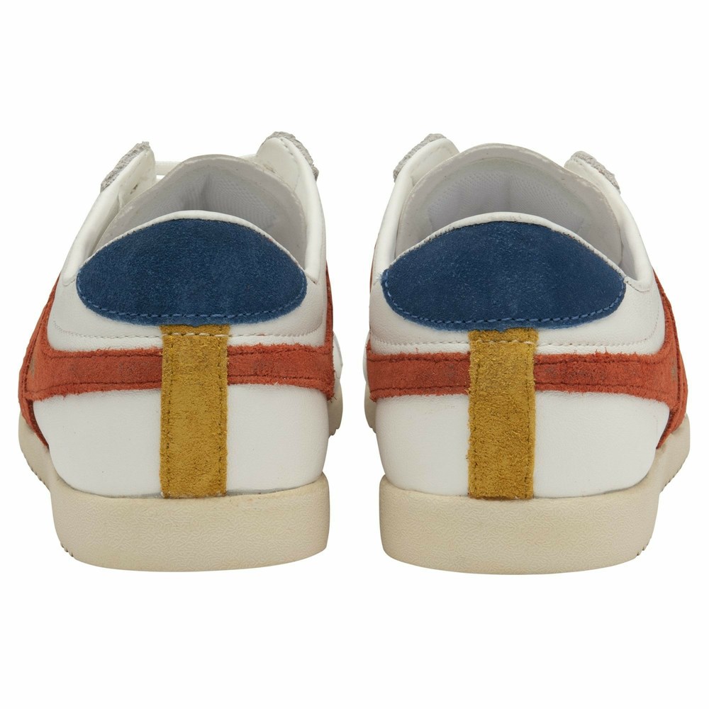 Gola Classics Bullet Pure Women Sneakers White / Coral / Blue | KTIVRX749