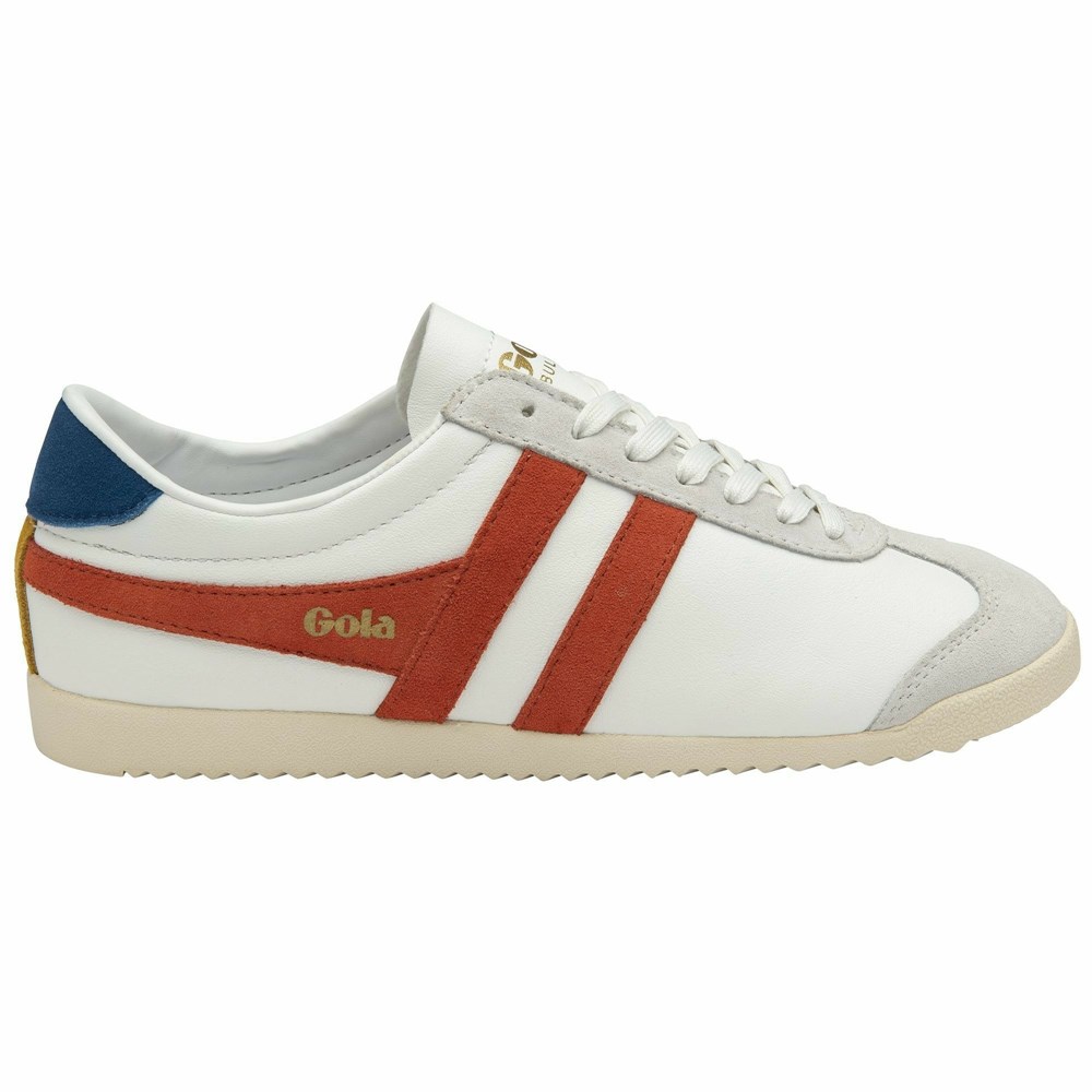 Gola Classics Bullet Pure Women Sneakers White / Coral / Blue | KTIVRX749