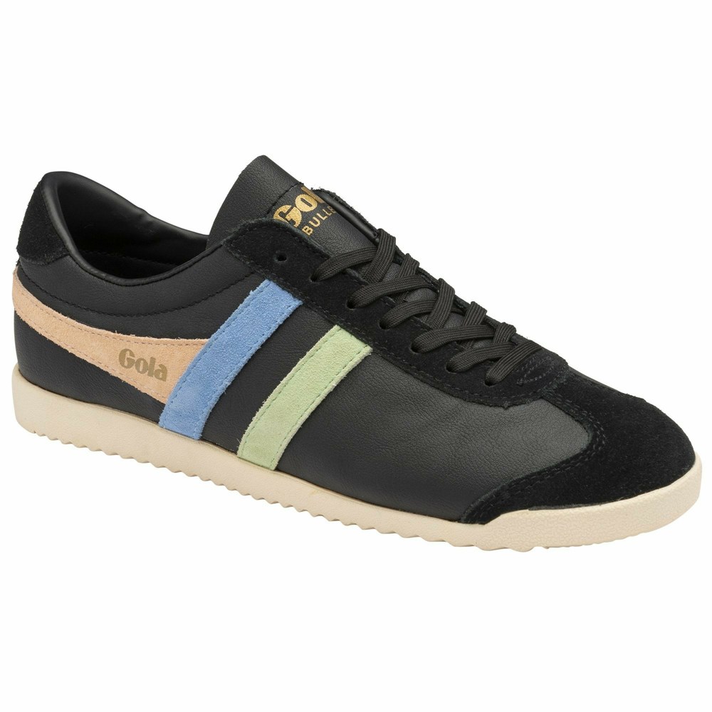 Gola Classics Bullet Trident Women Sneakers Black / Green / Blue | WJFHPE825