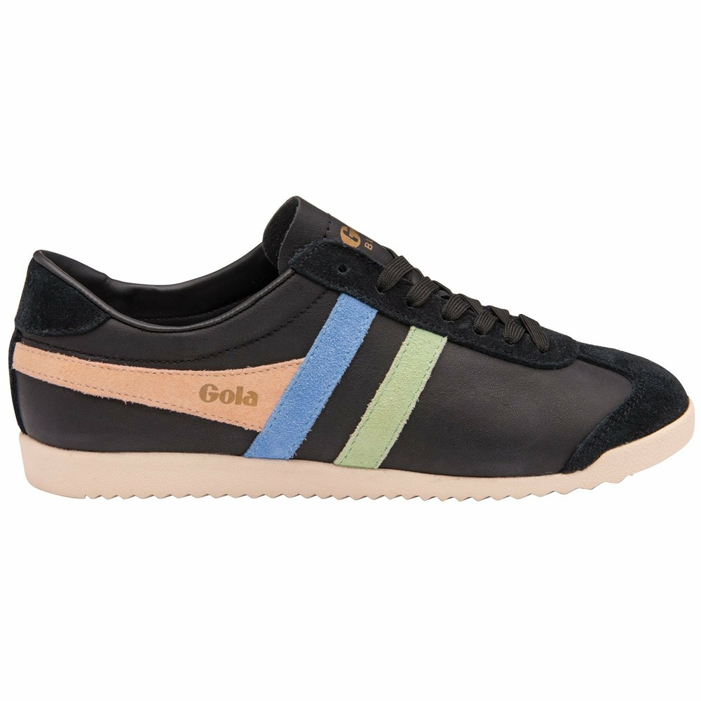 Gola Classics Bullet Trident Women Sneakers Black / Green / Blue | WJFHPE825