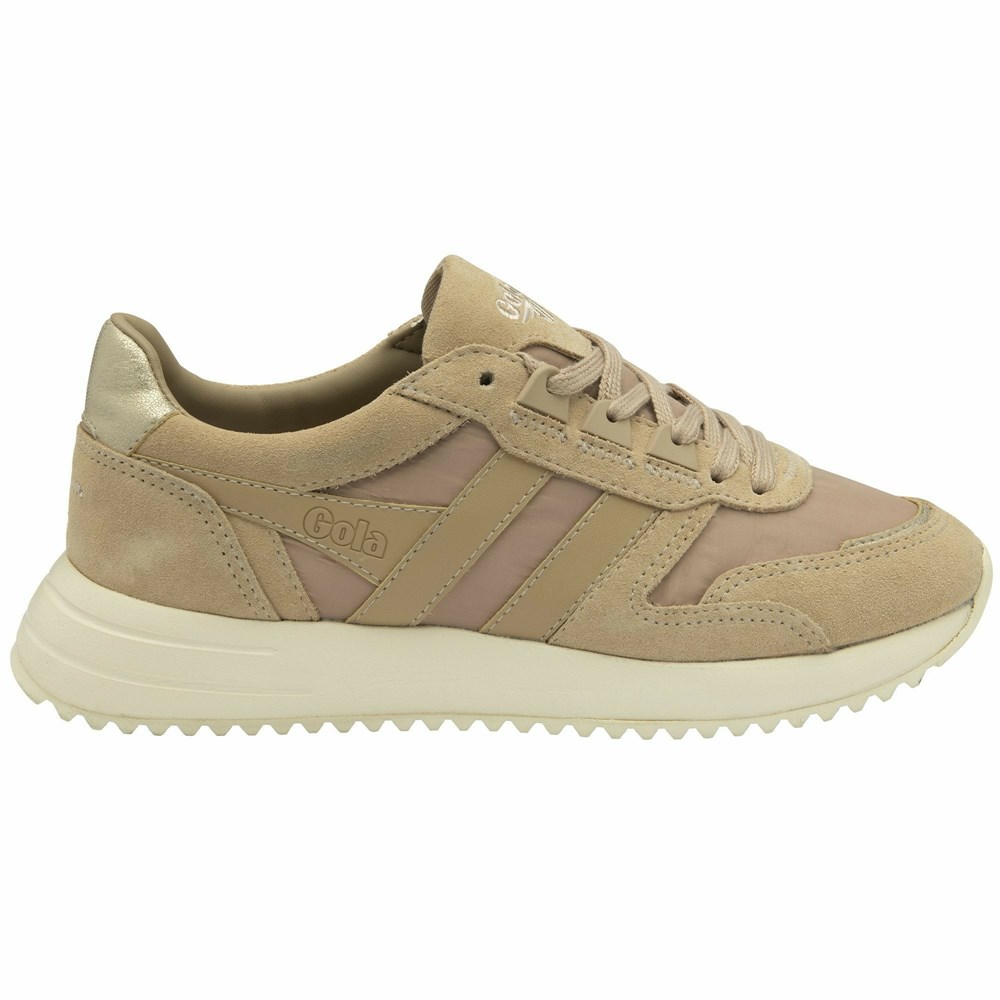 Gola Classics Chicago Glimmer Women Sneakers Gold | IVAHDU835