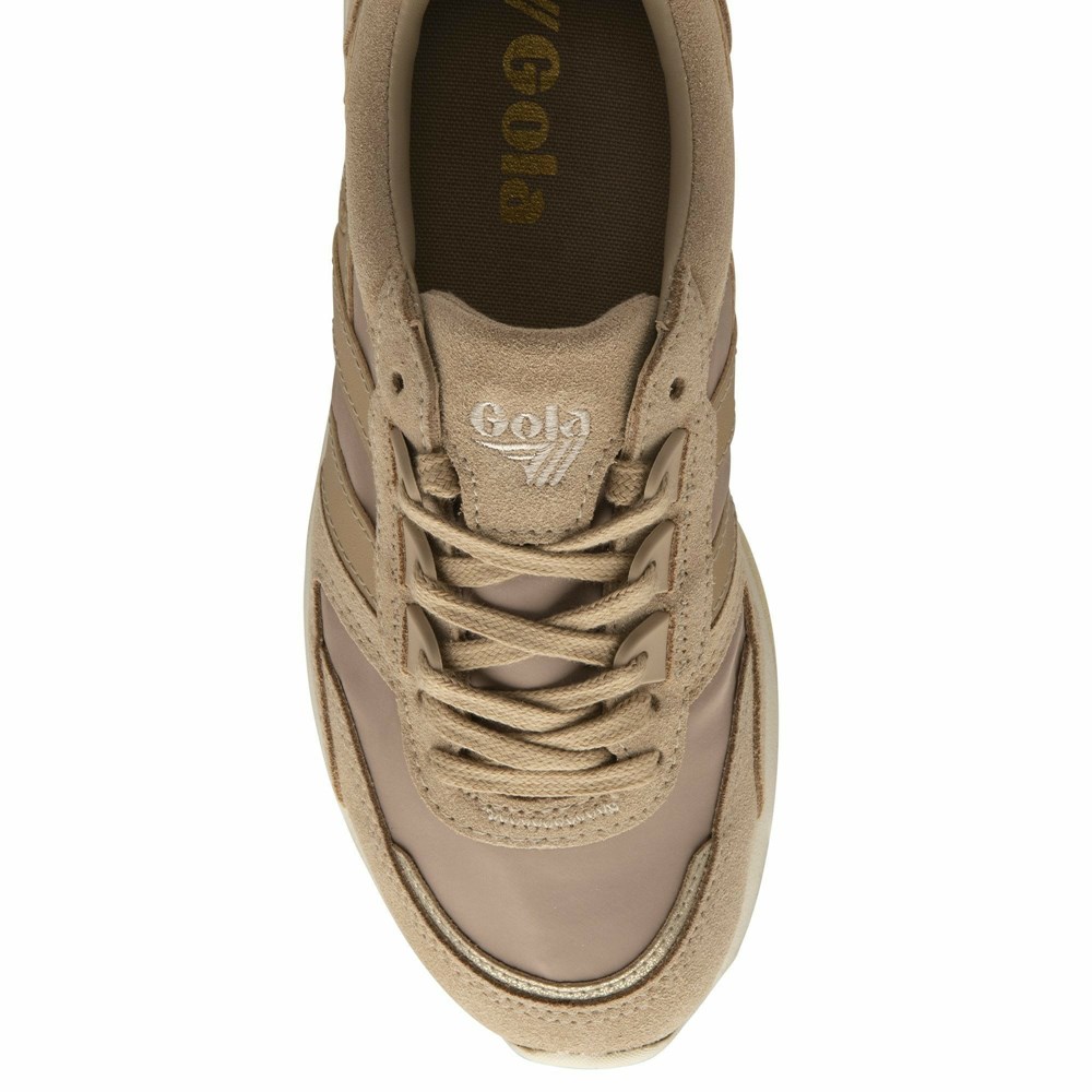 Gola Classics Chicago Glimmer Women Sneakers Gold | IVAHDU835