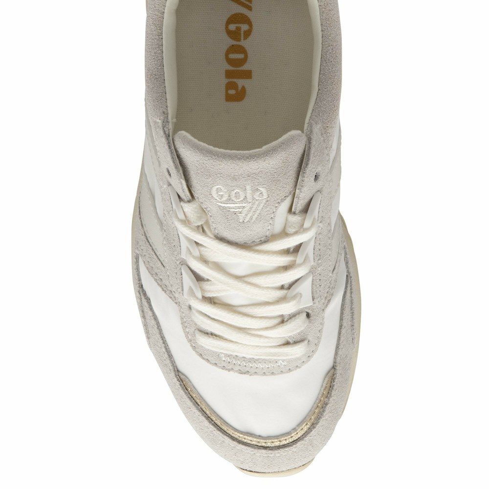 Gola Classics Chicago Glimmer Women Sneakers White / White / Gold | GPBMJK601