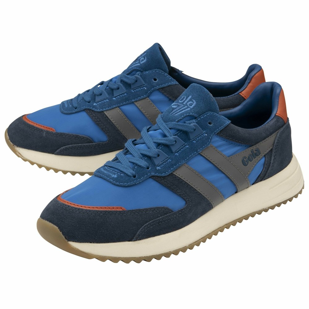 Gola Classics Chicago Men Sneakers Blue / Navy / Grey | JTNDXR574