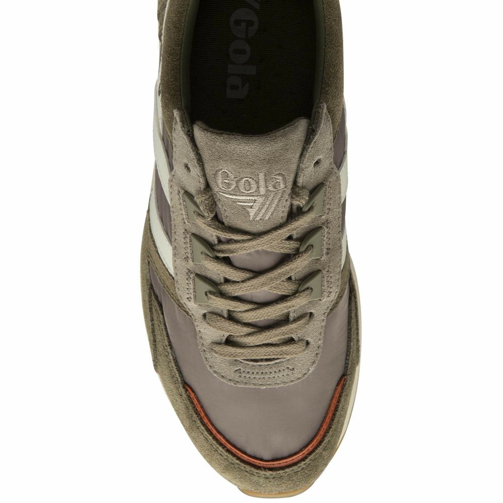 Gola Classics Chicago Men Sneakers Khaki / White | YWLEVQ901