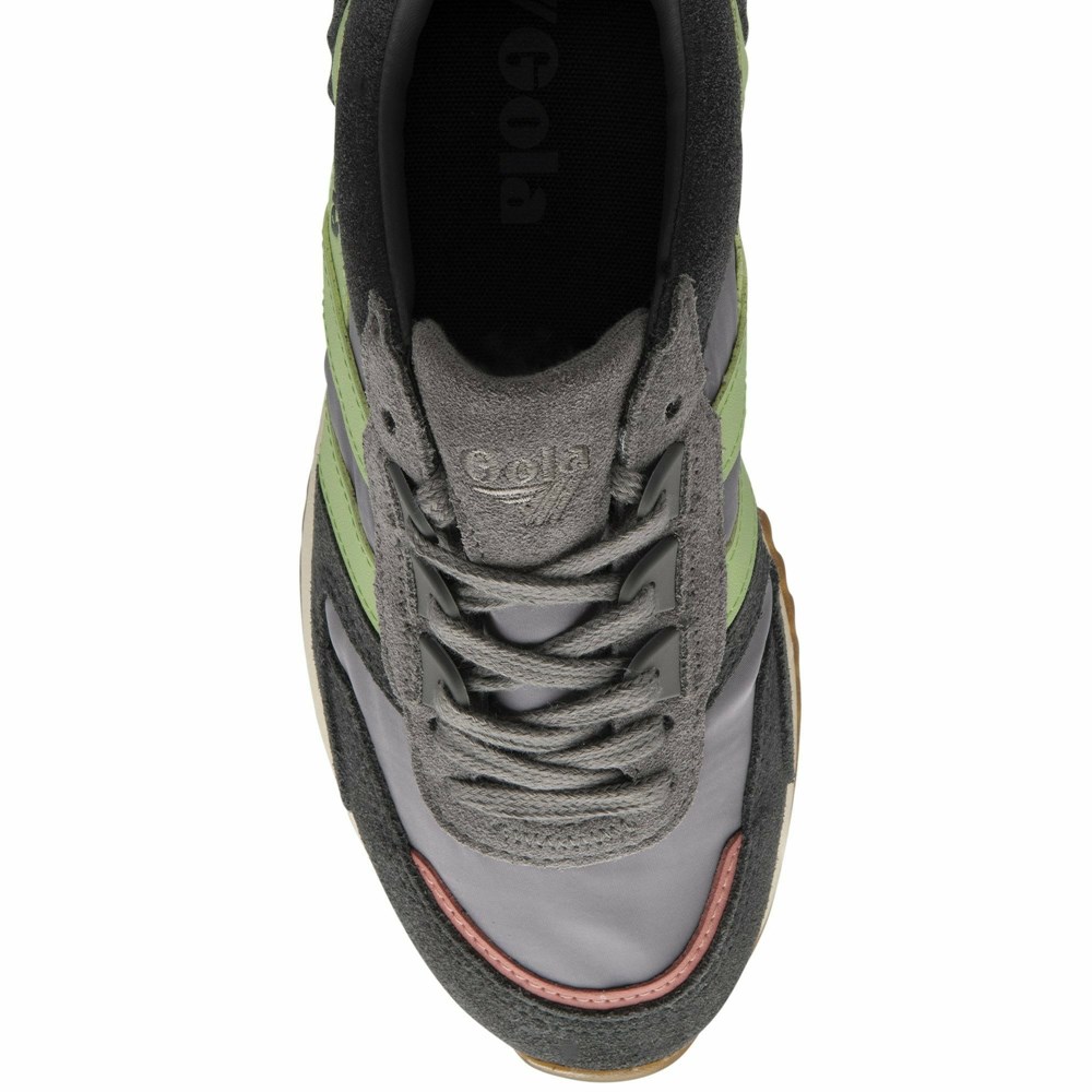 Gola Classics Chicago Women Sneakers Grey / Green / Coral Pink | ZLBPAR543