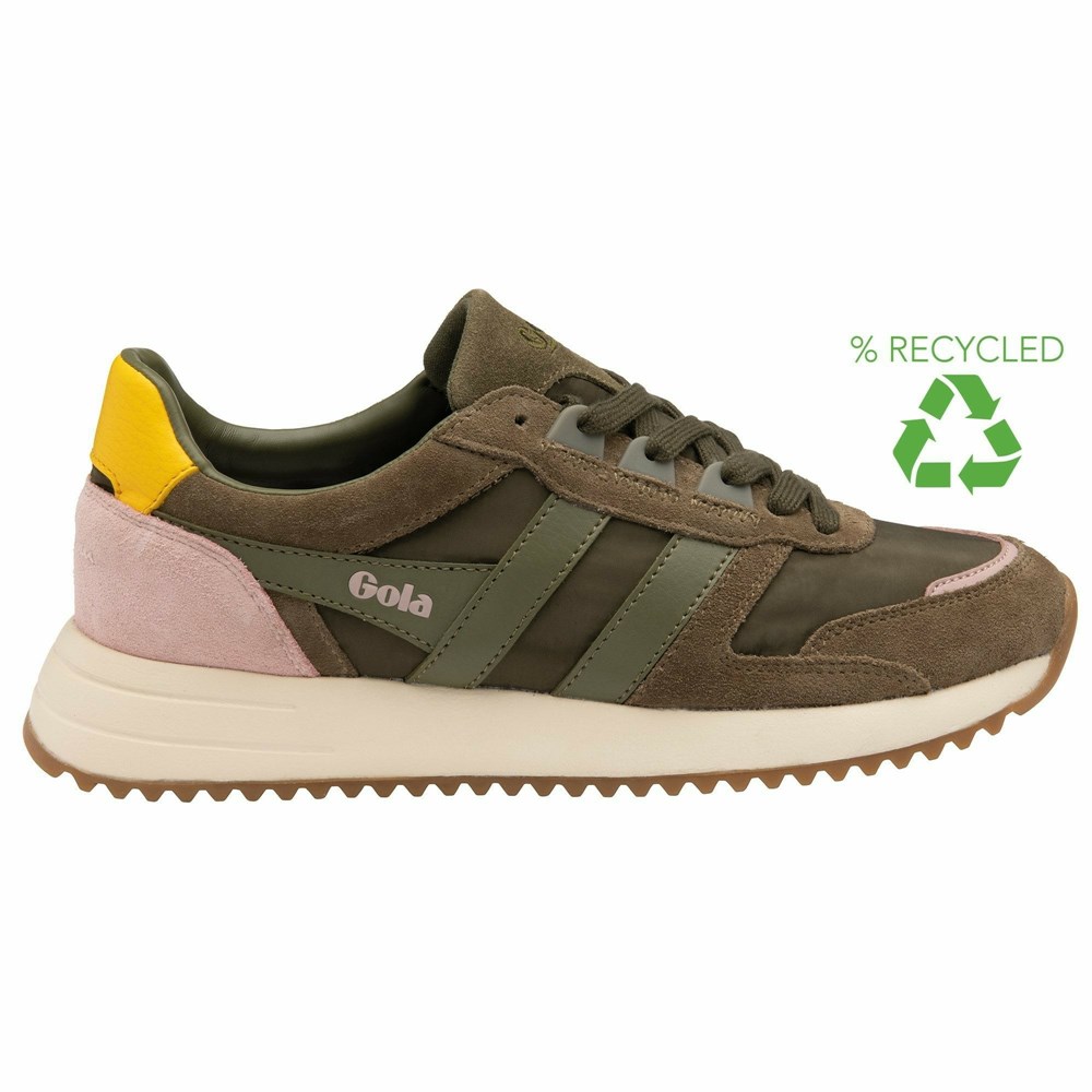 Gola Classics Chicago Women Sneakers Khaki / Khaki / Orange | KZJOFC475