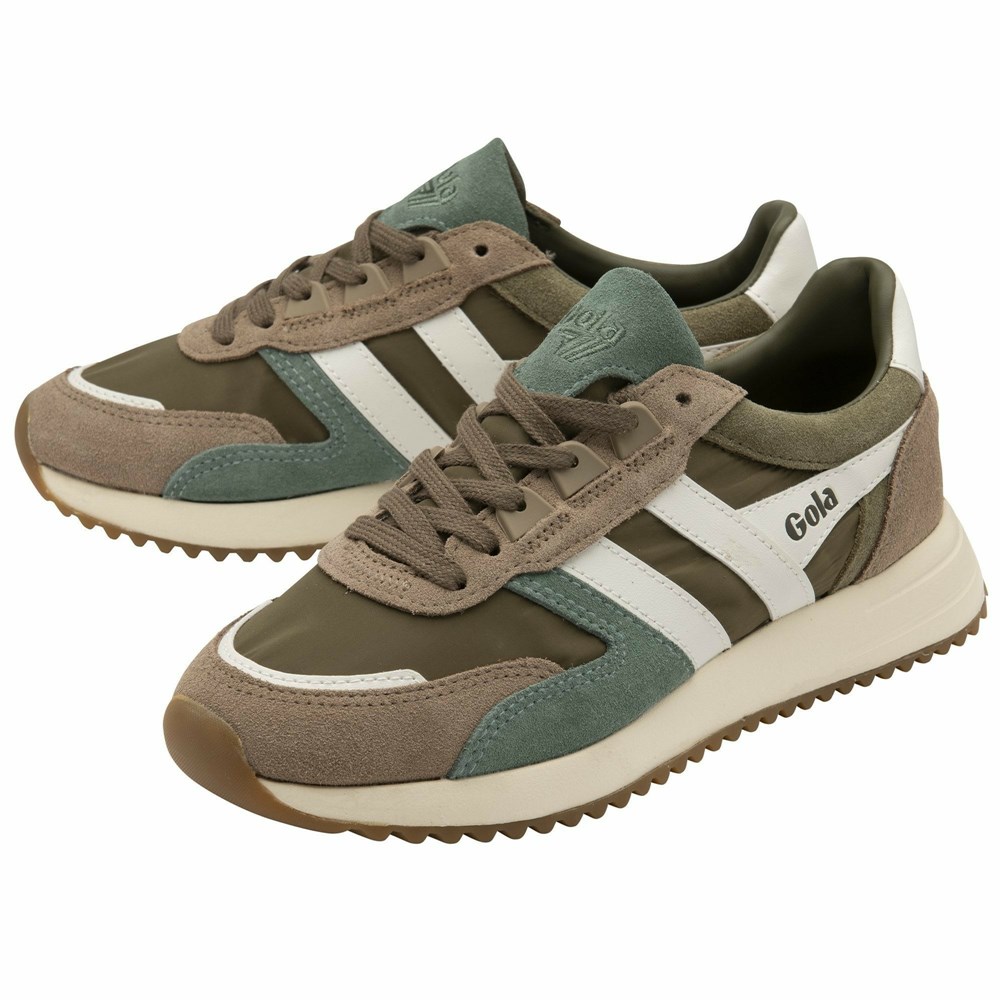 Gola Classics Chicago Women Sneakers Khaki / White | RCWHEK276